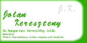 jolan kereszteny business card