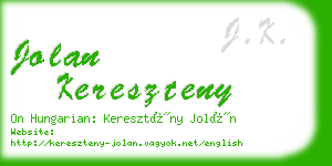 jolan kereszteny business card